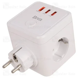 چند راهی برق و شارژر بیوا Biva PS-07 Power Strip دارای 3 پورت - تصویر 2