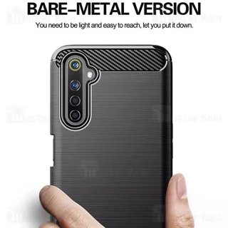 قاب محافظ ژله ای ریلمی Realme 6 Pro Rugged Armor Fiber Carbon - تصویر 3