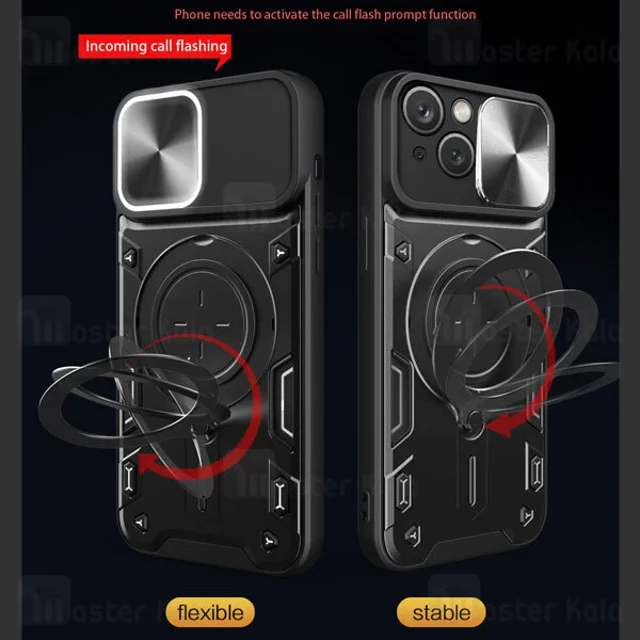 قاب ضد ضربه مگنتی Apple iPhone 15 Magnetic Support Case دارای محافظ دوربین - تصویر 7