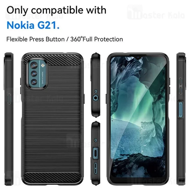 قاب فیبر کربنی نوکیا Nokia G21 / G11 Rugged Armor Fiber Carbon - تصویر 8