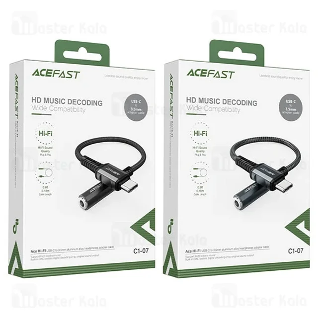 کابل Type C به پورت AUX ایس فست ACEFAST C1-07 طول 18 سانتی متر - تصویر 5