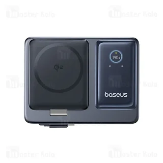 هاب شارژر 3 پورت و شارژر وایرلس بیسوس Baseus P10170901123 Nomos Qi2 CCNMS140 توان 140 وات - تصویر 5