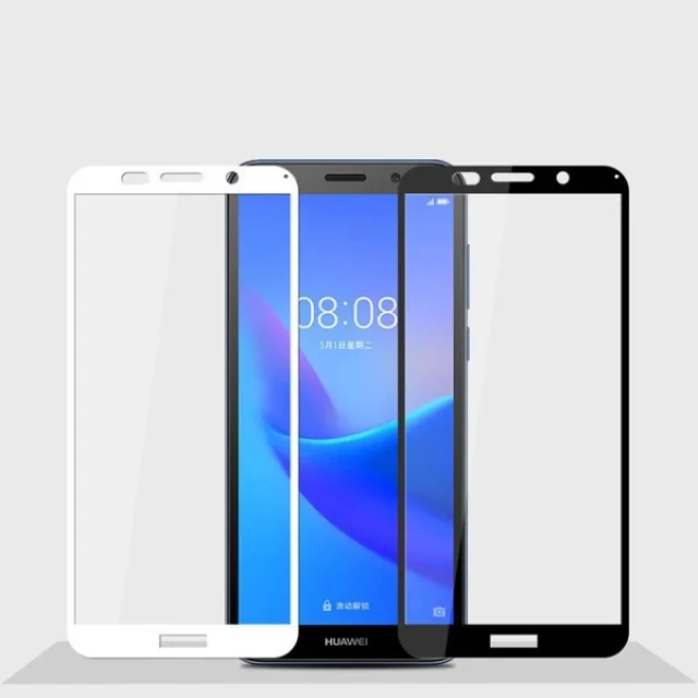 محافظ صفحه شیشه ای تمام صفحه تمام چسب هواوی Huawei Y5 Prime 2018/Y5 2018 9D Glass - تصویر 2
