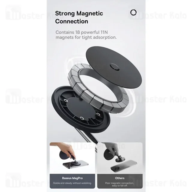 هولدر و پایه نگهدارنده رومیزی بیسوس Baseus BS-HP014 MagPro B10564100121-00 مگنتی - تصویر 8