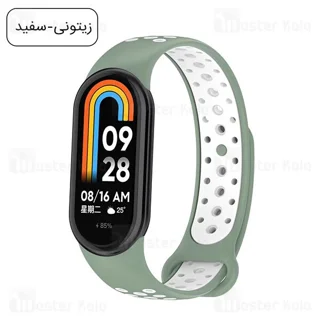 بند سیلیکونی طرح نایکی دستبند سلامتی شیائومی Xiaomi Band 9 / 8 Ventilate Strap - تصویر 3