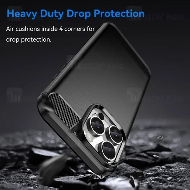 قاب فیبر کربنی آیفون Apple iPhone 16 Pro Max Rugged Armor Fiber Carbon - تصویر 4