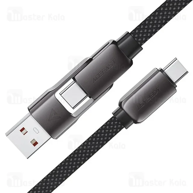 کابل دو سر Type-C و USB ایس فست ACEFAST C13-05 طول 20 سانتی‌متر توان 60 وات - تصویر 3