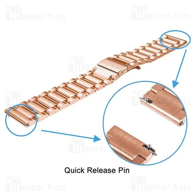 بند فلزی ساعت هوشمند شیائومی Xiaomi Amazfit GTS / GTS 2 / GTS 2e Wrist Metal Strap - تصویر 4