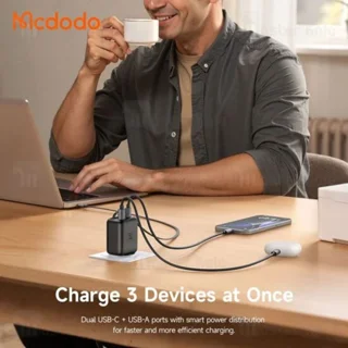 شارژر دیواری مک دودو Mcdodo CH-1280 توان 35 وات با کابل جمع شونده - تصویر 6