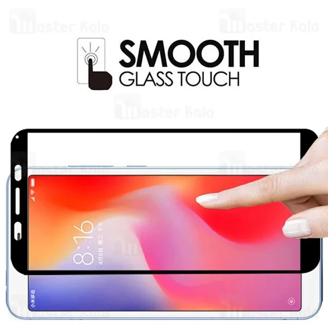 محافظ صفحه شیشه ای تمام صفحه تمام چسب Xiaomi Redmi 6 / Redmi 6A 9D Glass - تصویر 5