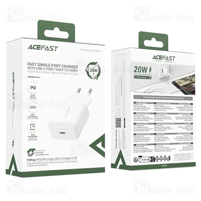 شارژر دیواری ایس فست ACEFAST A130 PD20W GaN Fast Charger توان 20 وات - تصویر 8