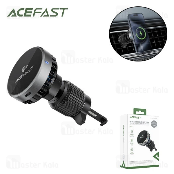 هولدر و شارژر وایرلس دریچه کولری مگ سیف ایس فست ACEFAST D40 Qi2 توان 15 وات