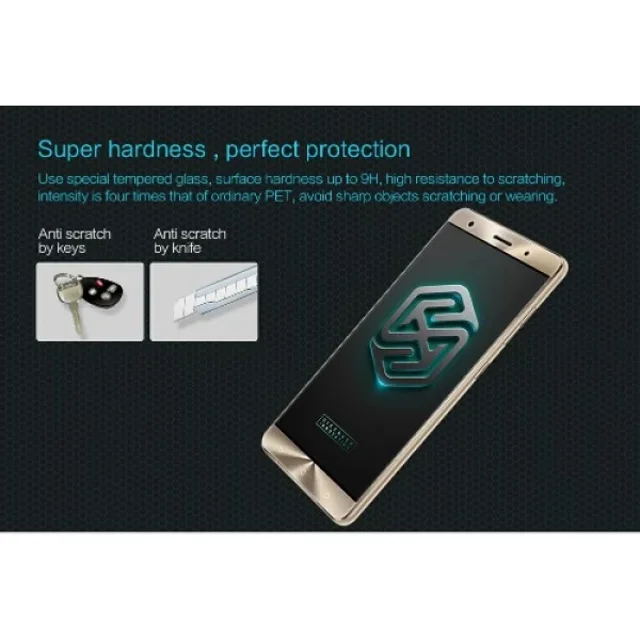 محافظ صفحه نمایش شیشه ای نیلکین ایسوس Nillkin H Glass Asus Zenfone 3 Deluxe ZS570KL - تصویر 2
