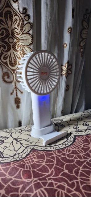 پنکه رومیزی شارژی بیوا Biva FA-01 Phone Stand Handheld Mini Fan - تصویر 8
