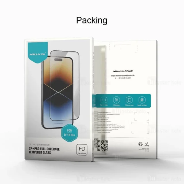 گلس تمام صفحه تمام چسب آیفون Apple iPhone 15 Pro Nillkin CP+ Pro - تصویر 8