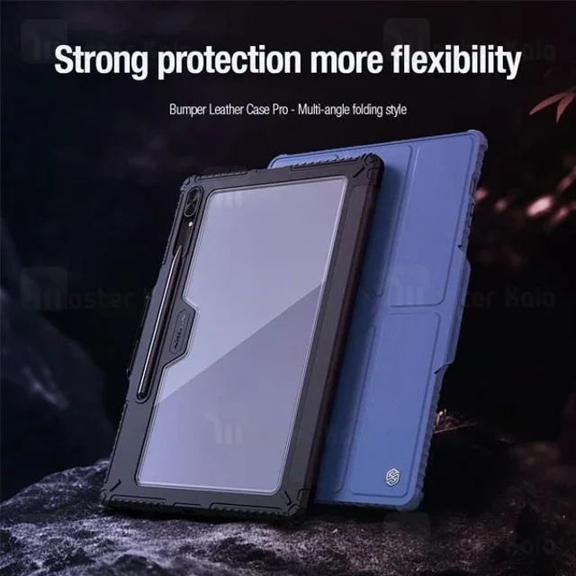 کاور چرمی هوشمند نیلکین سامسونگ Samsung Tab S9 Ultra / S10 Ultra Nillkin Bumper Leather - تصویر 4