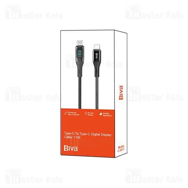 کابل Type C به Type C بیوا Biva C-24CC طول 1.5 متر توان 100 وات - تصویر 3