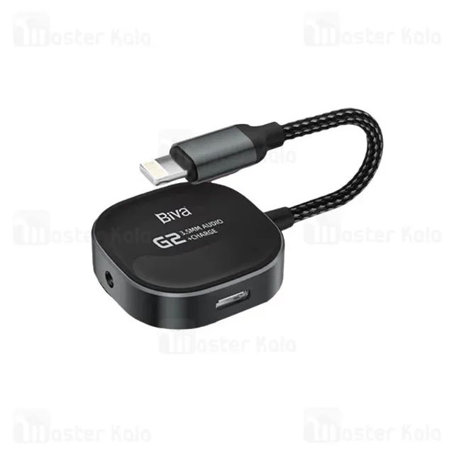 کابل تبدیل لایتنینگ اتصال همزمان هندزفری و شارژر Biva Jack-02L - تصویر 2