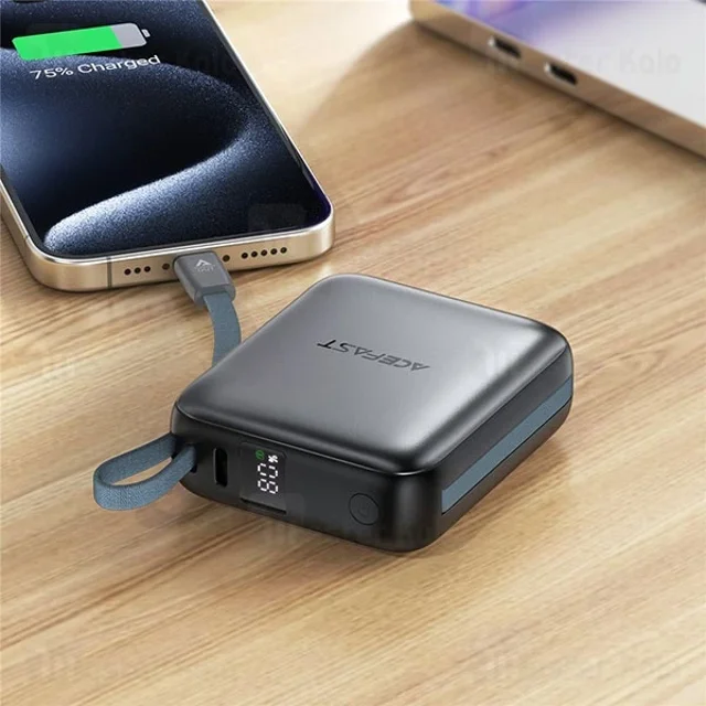 پاوربانک 10000 ایس فست ACEFAST M23 PD22.5W GaN Fast Charger توان 22.5 وات همراه با کابل - تصویر 7