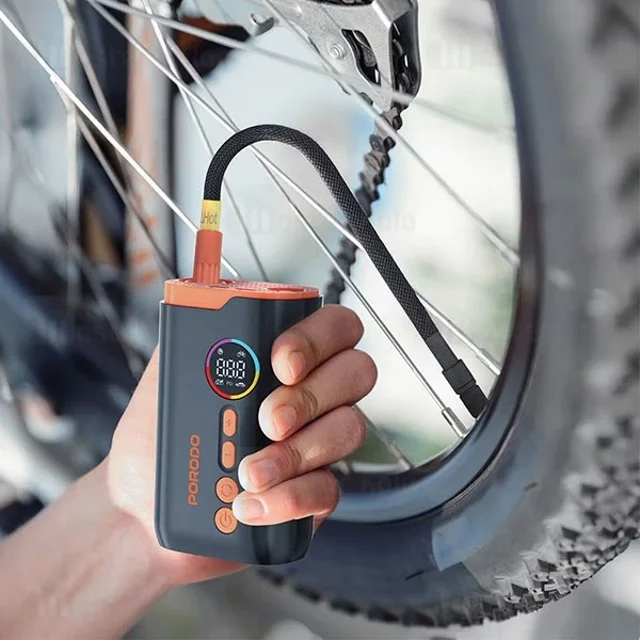کمپرسور باد پرودو Porodo PD-LFST181 Lifestyle Air Inflator همراه با چراغ قوه - تصویر 5