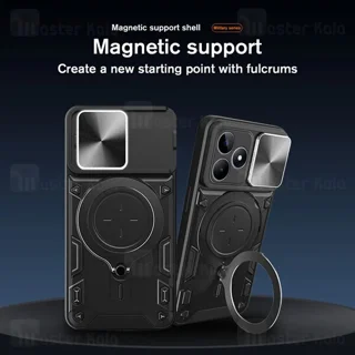 قاب ضد ضربه مگنتی Realme C53 Magnetic Support Case دارای محافظ دوربین - تصویر 7