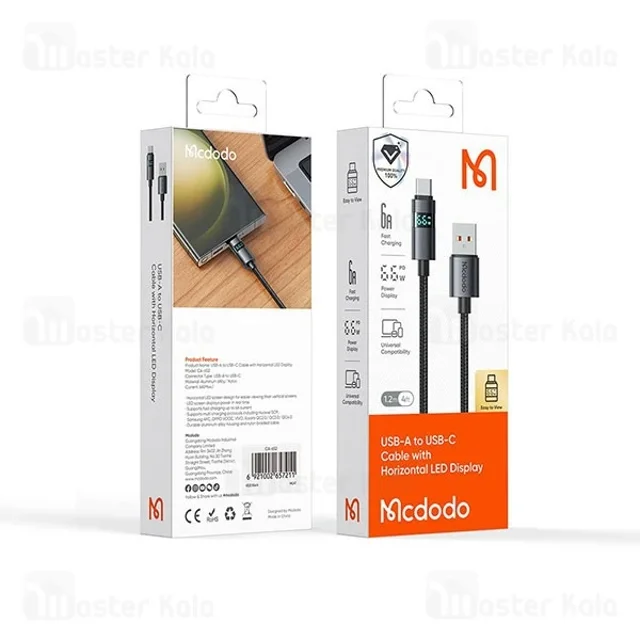 کابل Type-C مک دودو Mcdodo CA-6520 طول 1.2 متر توان 66 وات - تصویر 6