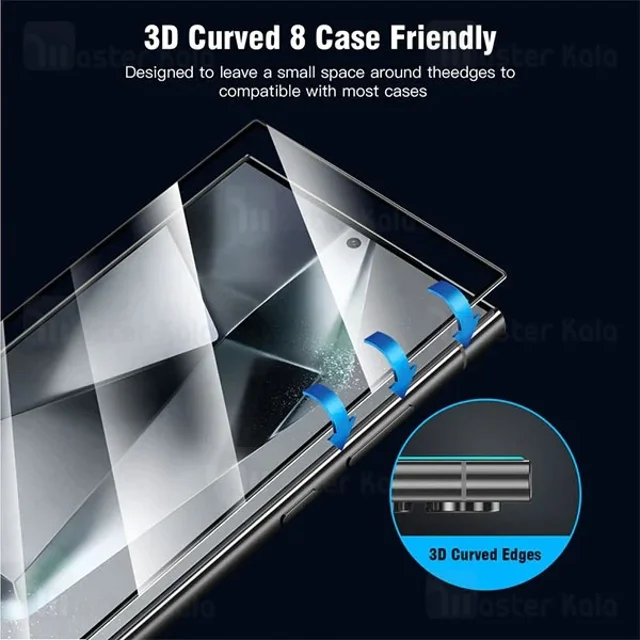 گلس تمام صفحه تمام چسب مانکی Samsung Galaxy S25 Ultra Monkey Full Screen Glass - تصویر 4
