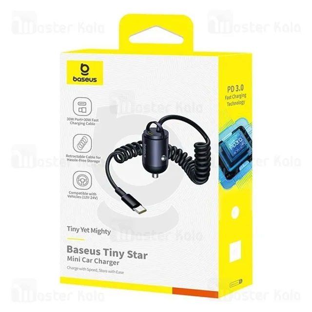شارژر فندکی بیسوس Baseus Tiny Star Mini Car Charger C00035001121-01 توان 30 وات همراه - تصویر 6