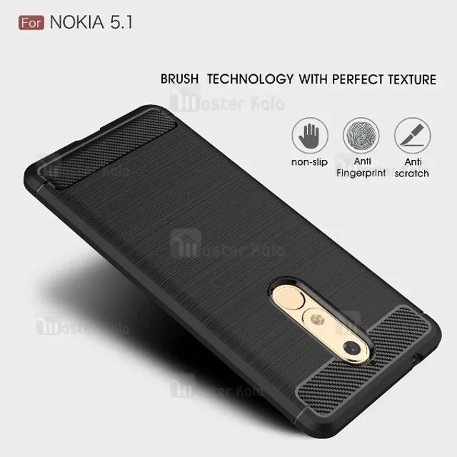 قاب طرح فیبر کربنی نوکیا Nokia 5.1 2018 Rugged Armor Fiber Carbon - تصویر 4