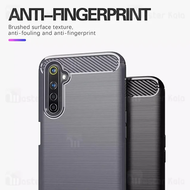 قاب محافظ ژله ای ریلمی Realme 6 Pro Rugged Armor Fiber Carbon - تصویر 4