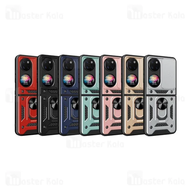 گارد محافظ ضد ضربه انگشتی Huawei P50 Pocket SHUNIJA Case دارای محافظ دوربین - تصویر 3