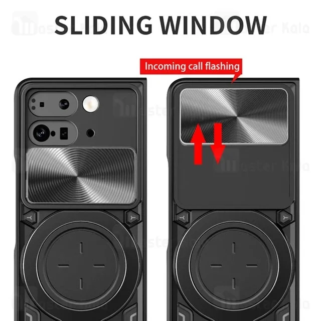 قاب ضد ضربه مگنتی گوگل Google Pixel 9 Pro Fold Magnetic Support Case دارای محافظ دوربین - تصویر 3