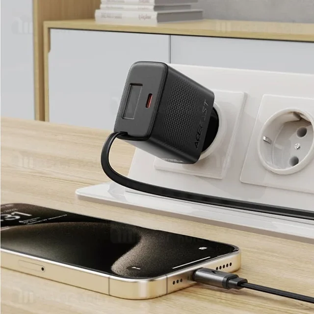 شارژر دیواری ایس فست ACEFAST A110 PD30W Fast Charger توان 30 وات همراه با کابل جمع شونده - تصویر 6