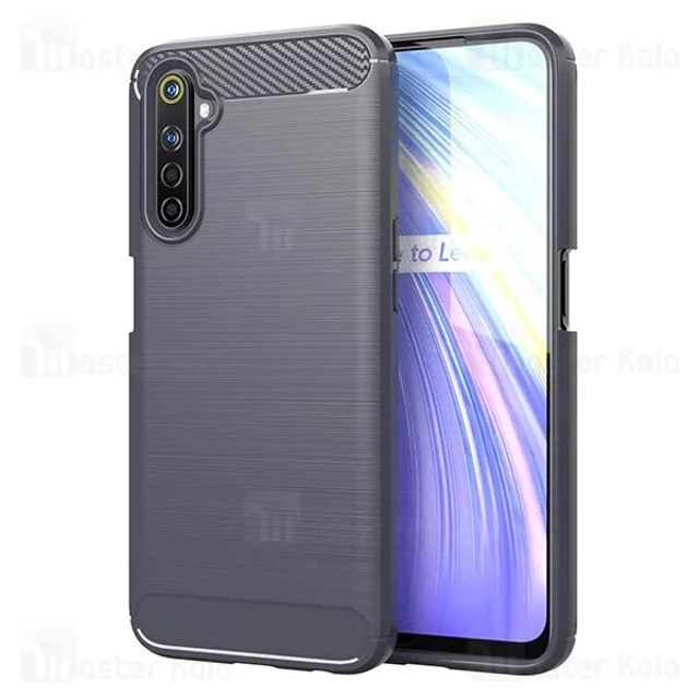 قاب محافظ ژله ای ریلمی Realme 6 Pro Rugged Armor Fiber Carbon - تصویر 7