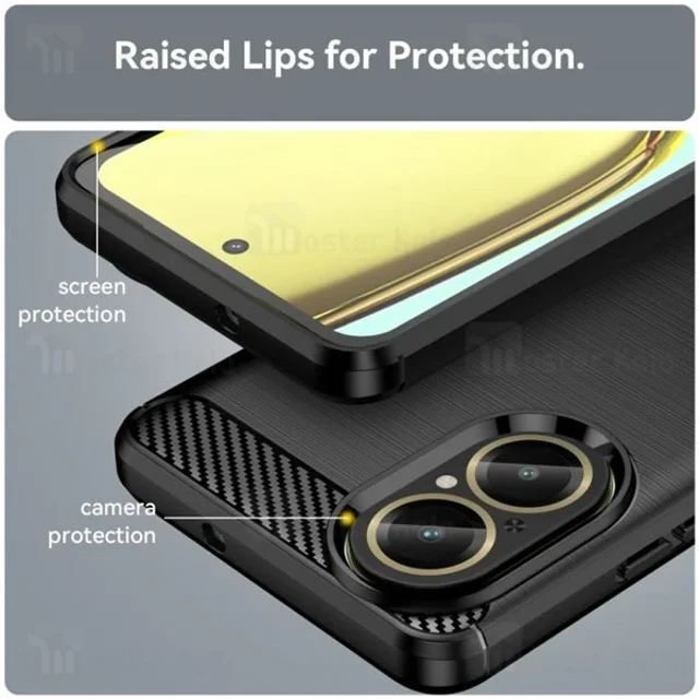قاب فیبر کربنی ریلمی Realme C67 4G Rugged Armor Fiber Carbon - تصویر 5