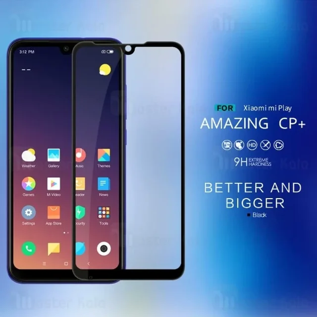 محافظ صفحه شیشه ای تمام صفحه نیلکین شیائومی Xiaomi Mi Play Nillkin CP+ Glass - تصویر 2