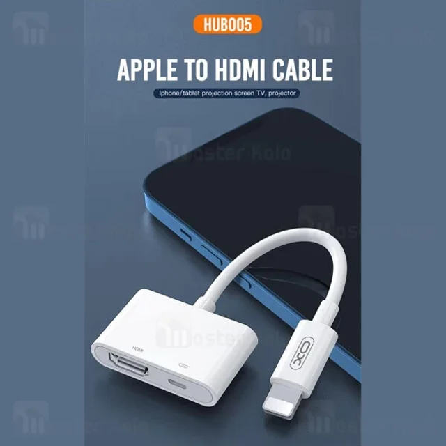 تبدیل لایتنینگ اتصال همزمان شارژر و HDMI ایکس او XO HUB005 - تصویر 5