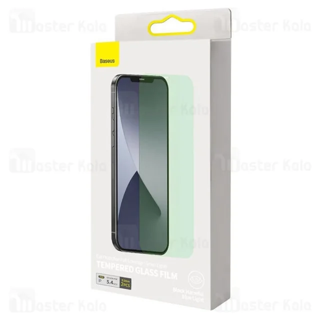 پک 2 تایی محافظ صفحه شیشه ای ضد اشعه بیسوس Baseus SGAPIPH54N-LP02 Apple iPhone 12 Mini - تصویر 3