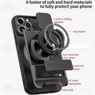 قاب ضد ضربه مگنتی Apple iPhone 13 Pro Max Magnetic Multifunctional Case دارای محافظ دوربین - تصویر 3