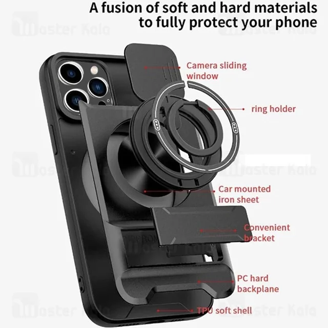 قاب ضد ضربه مگنتی Apple iPhone 13 Pro Max Magnetic Multifunctional Case دارای محافظ دوربین - تصویر 3