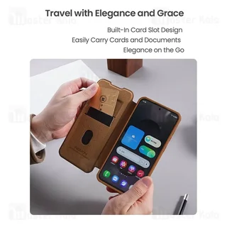 کیف چرمی نیلکین سامسونگ Samsung Galaxy S25 Edge Nillkin Qin Pro Leather Case دارای محافظ - تصویر 5