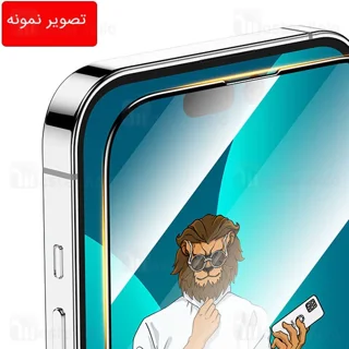 گلس تمام صفحه تمام چسب آیفون گرین لاین Apple iPhone 14 Plus Green Lion 9H Steve - تصویر 8
