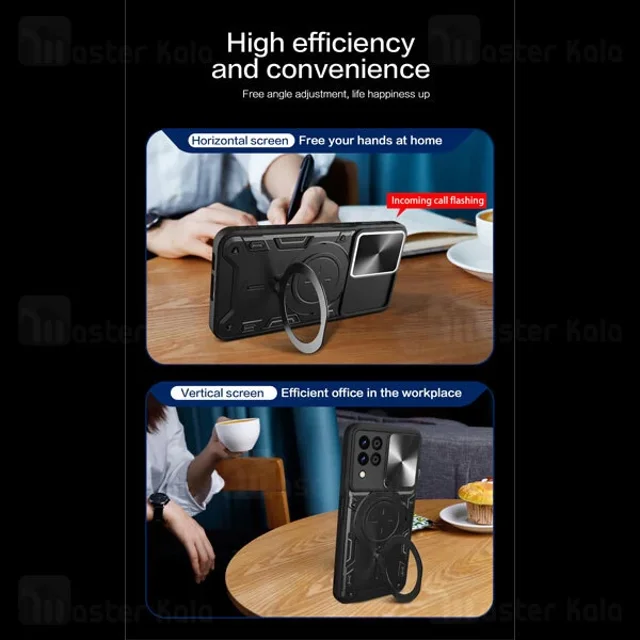قاب ضد ضربه مگنتی Samsung Galaxy M53 Magnetic Support Case دارای محافظ دوربین - تصویر 5
