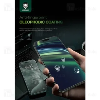گلس تمام صفحه تمام چسب آیفون گرین لاین Apple iPhone 16 Pro Green Lion 9H Steve Matte - تصویر 7