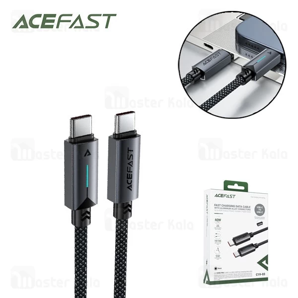 کابل Type-C به Type-C ایس فست ACEFAST C19-03 طول 1.2 متر توان 60 وات