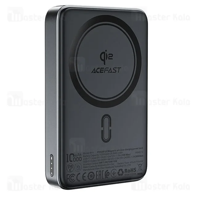 پاوربانک وایرلس 10000 مگ سیف ایس فست ACEFAST M11 توان 30 وات دارای استند - تصویر 2