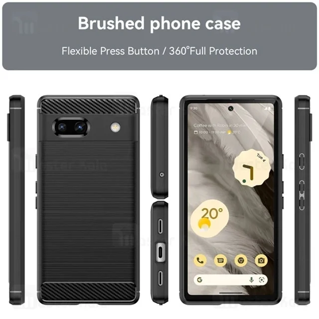 قاب فیبر کربنی گوگل Google Pixel 7A Rugged Armor Fiber Carbon - تصویر 6