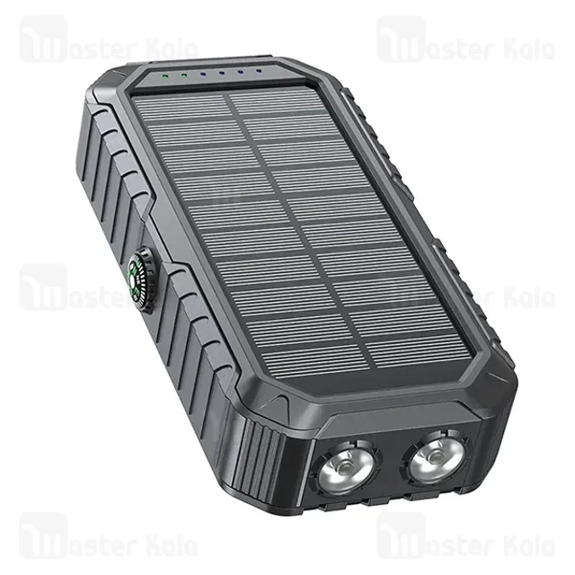 پاوربانک خورشیدی 20000 گرین لاین Green Lion Solar Mate GNSOLM20PBK توان 22.5 وات و کابل - تصویر 4
