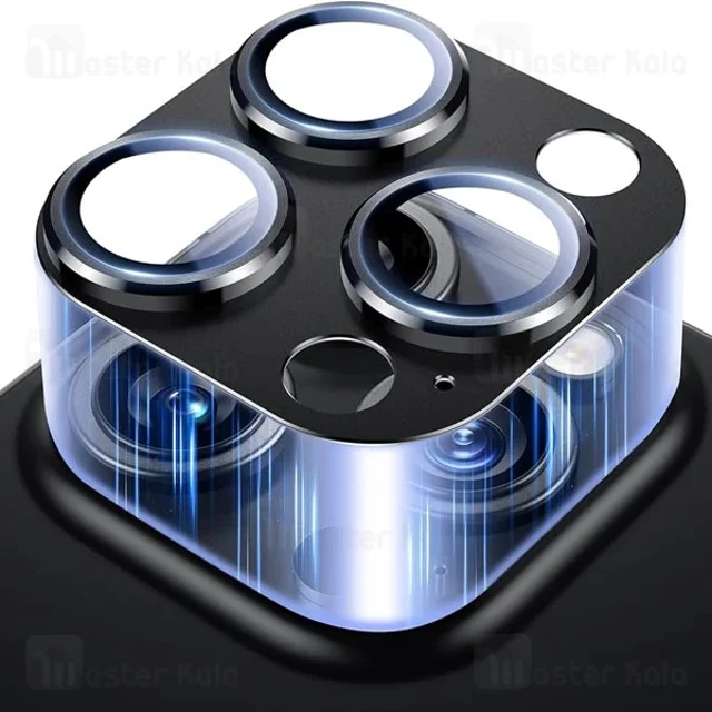 محافظ لنز شابلون دار فلزی دوربین مانکی Apple iPhone 13 Pro / iPhone 13 Pro Max Monkey - تصویر 4