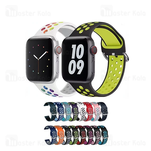 بند سیلیکونی طرح نایکی اپل واچ و ساعت HK سایز‌های 42 / 44 / 45 / 49 میلی متری Apple Watch / HK Strap